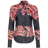 Pinko Criminale Camicia Raso St. Riga Tropicale Black/red Multi Talla: 40 | Camisas Outlet | Mujer | Negro