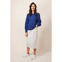 White Stuff Penny Midi Skirt Mid Grey Talla: 22 | Faldas Midi Outlet | Mujer | Gris