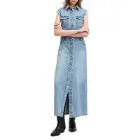AllSaints Blair Denim Dress Light Indigo Talla: 2 | Blusón Outlet | Mujer | Azul