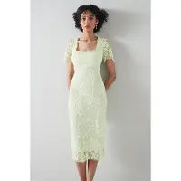 Lk bennett Posy Midi Dress Pistachio Talla: 40 | Vestidos Midi Outlet | Mujer | Verde