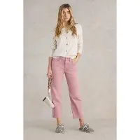 White Stuff Blake Straight Crop Jean Ty Pink Talla: 16 REGULAR | Vaqueros Rectos Outlet | Mujer | Rosa