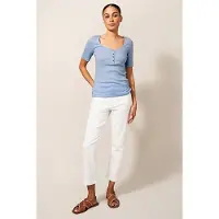 White Stuff Sherbet Tee Blue Printed Talla: 12 | Camisetas de Seda Outlet | Mujer | Azul