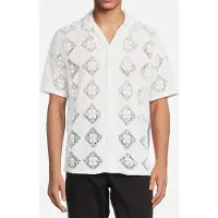AllSaints Vista Ss Shirt Oatmeal White Talla: M | Camisas Casuales Outlet | Hombre | Blanco