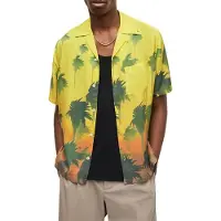 AllSaints Islands Ss Shirt Tequila Yellow Talla: XL | Camisas Casuales Outlet | Hombre | Amarillo