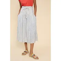 White Stuff Seema Eco Vero Stripe Skirt Ivory Talla: 24 | Faldas Midi Outlet | Mujer | Blanco