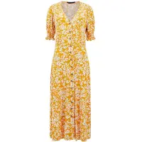 French Connection Vee Button-thru M Saffron / White Talla: 8 | Blusón Outlet | Mujer | Naranja