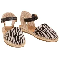 White Stuff Buttercup Leather Espadrille Black Print Talla: 6 | Alpargatas Outlet | Mujer | Negro