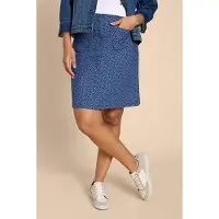 White Stuff Melody Twill Skirt Blue Printed Talla: 10 | Mini Faldas Outlet | Mujer | Azul