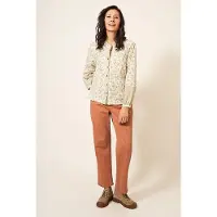 White Stuff Jasmine Cotton Shirt Ivory Multi Talla: 18 | Blusas Outlet | Mujer | Blanco