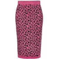 Pinko Giornalaio Gonna Jacquard Lure Nude Rosé & Classic Black Talla: XS | Faldas Midi Outlet | Mujer | Negro