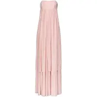 Pinko Antropologo Abito Tulle Fluido Peach Beige Talla: 40 | Vestidos Maxi Outlet | Mujer | Marrón