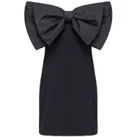 Pinko Antigua Abito Crepe Stretch + Taffeta Black Talla: 40 | Mini Vestidos Outlet | Mujer | Negro