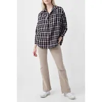 French Connection Panita Org Check Pop Ovr Shirt Medium/dark Check Mx Talla: M | Blusas Outlet | Mujer