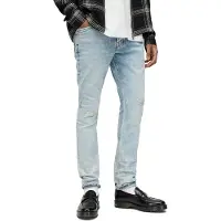AllSaints Cigarette Damaged Light Indigo Talla: W28L32 | Vaqueros Pitillo Outlet | Hombre | Azul
