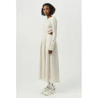 Soulland Agata Dress Off White Talla: XS/S | Vestidos Midi Outlet | Mujer | Blanco