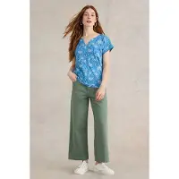 White Stuff Nelly Notch Neck Tee Blue Printed Talla: 8 | Camisetas de Seda Outlet | Mujer | Azul