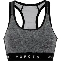 MOROTAI Sujetador deportivo 'Athletic' gris moteado / negro / blanco