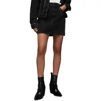 AllSaints Winnie Stud Denim Sk Washed Black Talla: 36 | Faldas Vaqueras Outlet | Mujer | Azul