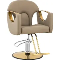 Physa Silla de peluquería BARTON con reposapiés - color beige