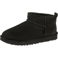 Ugg para mujer. 1116109 Botines de piel Classic Ultra Mini negro (40), Plano, Casual, outlet 2026.
