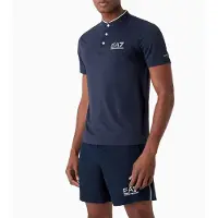 EA7 para hombre. 8NPT21_PJEMZ Polo Ventus7 M Serafino marino (S), Deportivo, Tenis/Padel, Poliamida, Manga corta, outlet 2026.