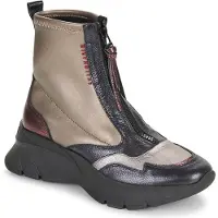 Hispanitas para mujer. CHI243628 Botines de piel deportivos bronce (41), 3 a 5cm, Cremallera, Casual, outlet 2026.