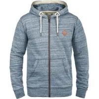 !Solid Sudadera con cremallera 'Craig' azul / marrón / blanco