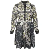 Mucho Gusto Dress Louvain Black Grey Ecru Black, Grey, Ecru Talla: S | Blusón Outlet | Mujer | Negro