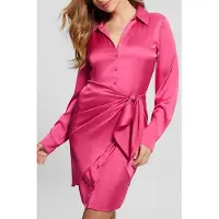 Guess Marciano GUESS Eco Es Ls Alya Dress Pink Punch Talla: XS | Blusón Outlet | Mujer | Rosa