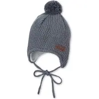 Sterntaler - Kid's Knitted Beanie Pompom - Gorro size 43 cm, gris