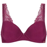 Livera Co Bra Tshirt Donna Stripe Lace Raspberry Pink Talla: H80 | Brasieres Outlet | Mujer | Rosa