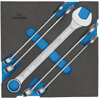 Gedore Juego de llaves de golpeo tipo anillo , sistema modular 2/3, modelo 1500 CT2-7-32