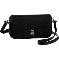 Tommy Hilfiger Bolso de hombro negro / plata