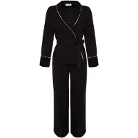 Trendyol Pijama negro / blanco