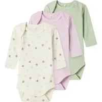 Name it Pijama entero/body beige claro / verde pastel / lila / malva