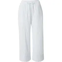 Lindex Pantalón de pijama azul claro / blanco