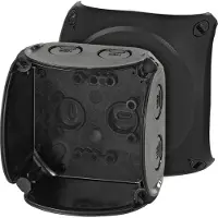 Hensel Caja de derivación para cables, hasta el modelo KF 0200 B, 2,5 mm², sin terminal, color negro