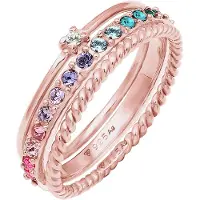 Elli Anillo 'Rainbow' oro rosa / mezcla de colores