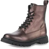 Tamaris Botines con cordones bronce