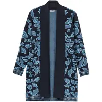 Sheego Cárdigan navy / azul claro / blanco