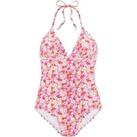 LASCANA Traje de baño beige / verde / lila / rosa / rojo / blanco