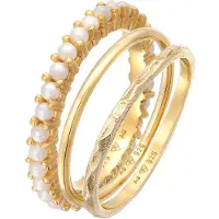 Elli Anillo 'Pearl' oro / blanco perla