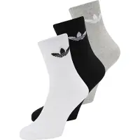 Adidas Originals Calcetines 'Trefoil' gris moteado / negro / blanco