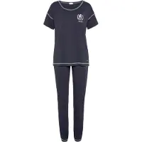 LASCANA Pijama azul oscuro / blanco