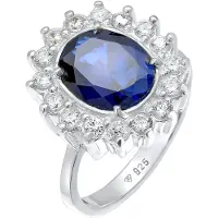 Elli Anillo 'Glamour' azul oscuro / plata