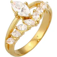 Elli PREMIUM Anillo oro / transparente