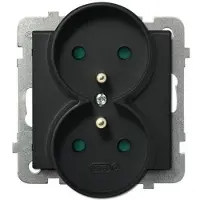 Ospel GP-2RRZP/m/33, Negro, IP20, 16 A, 71 mm, 48 mm, 71 mm
