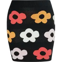 Swirly Falda naranja / melón / negro / blanco