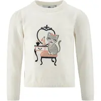 Happy girls Jersey ecru / gris / rosa / negro