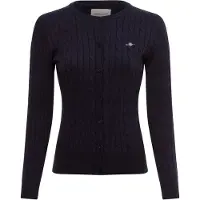 Gant para mujer. 4800103 Cárdigan De Punto De Ochos En Algodón Elástico marino (M), Casual, Manga larga, outlet 2026.